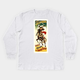 Olympia Paris Hippodrome Arabs of the Sahara Desert by Jules Cheret Kids Long Sleeve T-Shirt